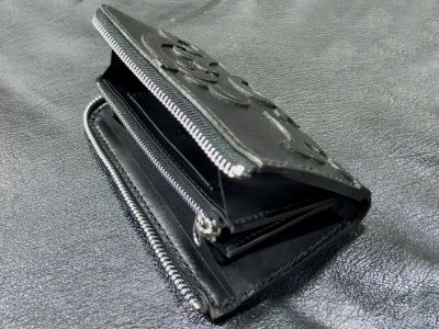 画像3: Atelier Mark Overlay Saddle Leather J -Zipper Wallet (Slim Type・Black)
