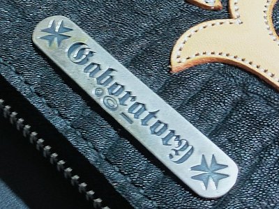 画像7: Atelier Mark Overlay Elephant Leather Round Zip Wallet (Slim Type・2tone)