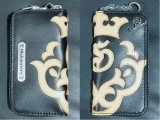 Atelier Mark Overlay Saddle Leather Round Zip Wallet (Slim Type・2tone)