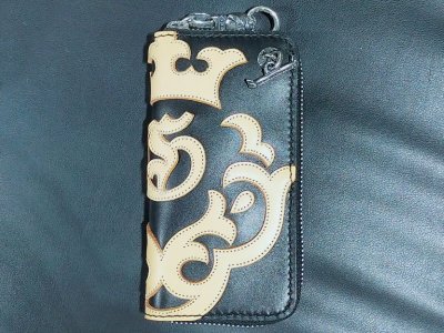 画像3: Atelier Mark Overlay Saddle Leather Round Zip Wallet (Slim Type・2tone)