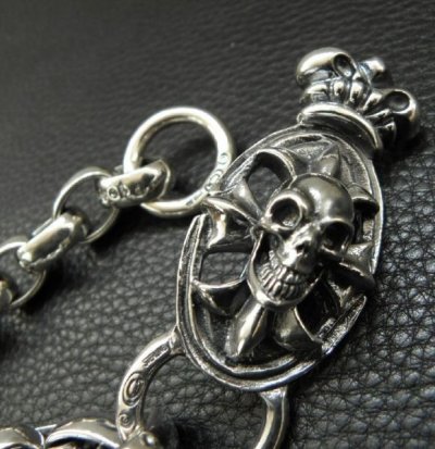 画像9: Sculpted Oval With Crown & All H.W.O Links Wallet Chain