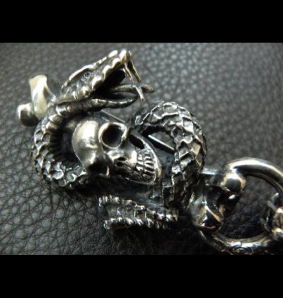 画像4: Skull On Snake Born Keeper With 2-Snake With Skull Links Wallet Chain