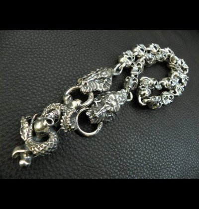 画像3: Skull On Snake Born Keeper With 2-Snake With Skull Links Wallet Chain