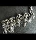 画像19: Skull On Crown Sculpted Oval With 2 Old Bulldogs & 5 Skulls Small Oval Links Wallet Chain