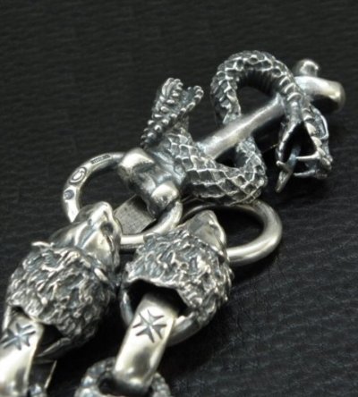 画像15: Snake Keeper With 2Lions & Maltese Cross H.W.O Chiseled Anchor Links Wallet Chain