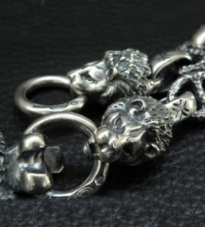 画像13: Snake Keeper With 2Lions & Maltese Cross H.W.O Chiseled Anchor Links Wallet Chain