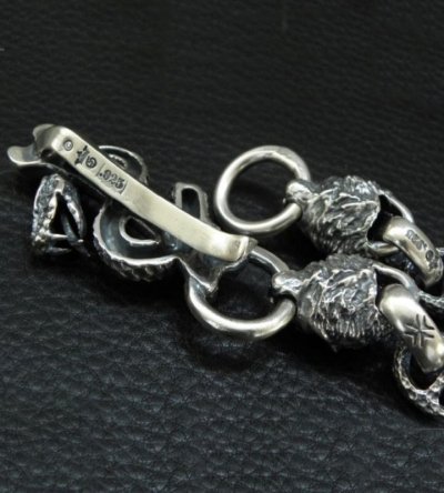 画像12: Snake Keeper With 2Lions & Maltese Cross H.W.O Chiseled Anchor Links Wallet Chain