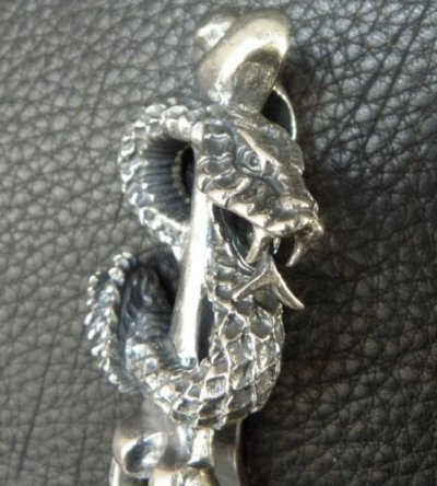 画像5: Snake Keeper With 2Lions & Maltese Cross H.W.O Chiseled Anchor Links Wallet Chain