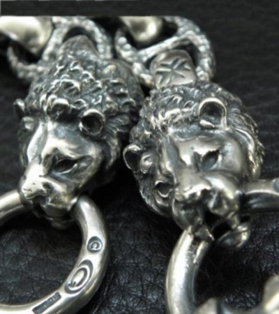 画像18: Snake Keeper With 2Lions & Maltese Cross H.W.O Chiseled Anchor Links Wallet Chain