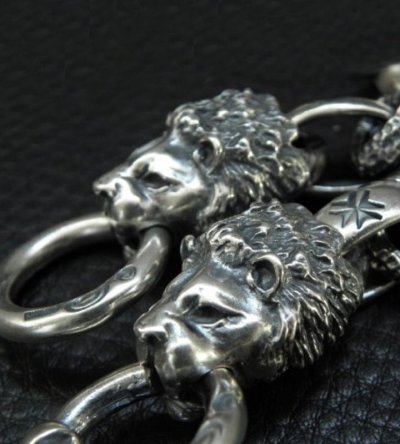画像17: Snake Keeper With 2Lions & Maltese Cross H.W.O Chiseled Anchor Links Wallet Chain