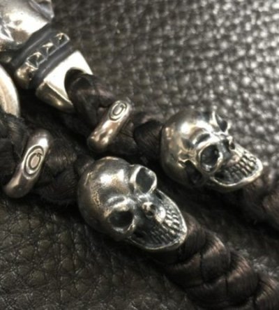 画像7: Snake Born Clip With Single Old Bulldog & 2Skulls Braid Leather Wallet Chain