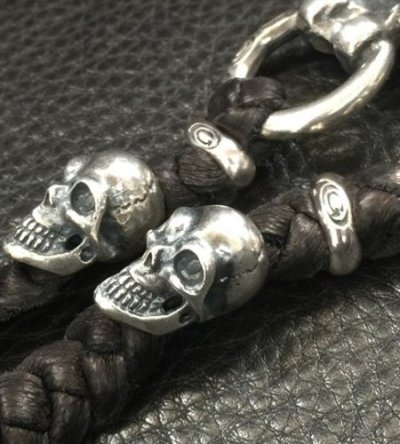 画像6: Snake Born Clip With Single Old Bulldog & 2Skulls Braid Leather Wallet Chain