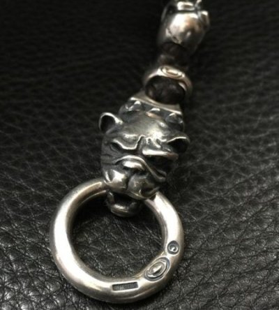 画像14: Snake Born Clip With Single Old Bulldog & 2Skulls Braid Leather Wallet Chain