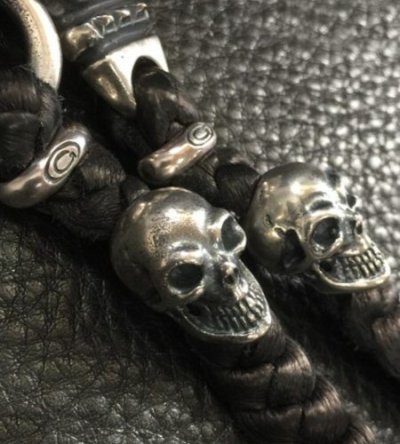 画像10: Snake Born Clip With Single Old Bulldog & 2Skulls Braid Leather Wallet Chain