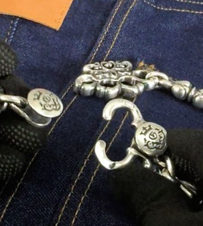 画像4: 1/8 Knuckle Duster Keeper With 6 Noodle Links Atelier Mark On Clip Wallet Chain / Atelier Mark Wallet Post