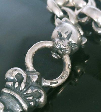 画像7: 4Heart Crown Keeper With 2Swivel Panthers & H.W.O & Anchor Links Wallet Chain