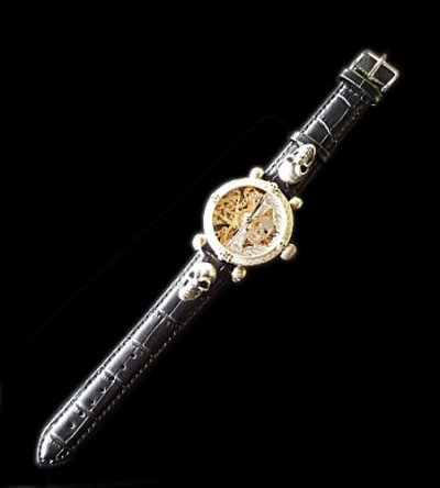 画像1: OMEGA Vintage Skeleton Watch With 2Skulls Watch Band