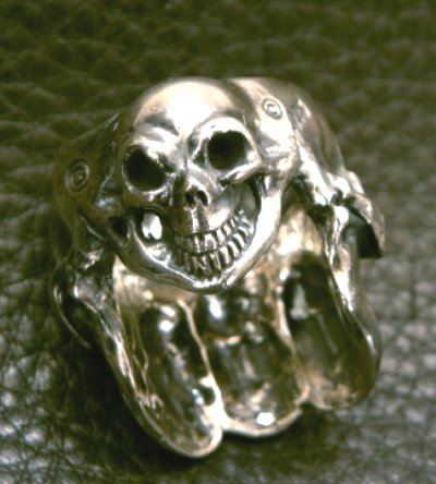 画像13: Xconz collaboration 4 Face Skull Ring