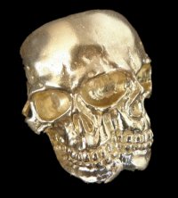 Xconz Collaboration Gold Double Face Medium Lage Skull Ring