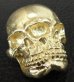 画像2: Xconz Collaboration Gold Double Face Medium Lage Skull Ring (2)