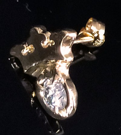 画像6: 18k Gold G&Crown Diamond Pierce