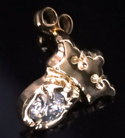 画像3: 18k Gold G&Crown Diamond Pierce