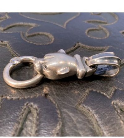 画像4: Long Neck Panther With ZAZA Floating 6.5mm 1Ct  Moissanite O-Ring Pendant