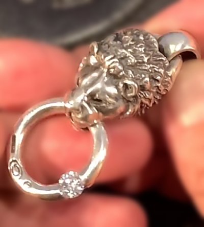 画像7: Lion With ZAZA Floating 6mm 1Ct  Moissanite O-Ring Pendant