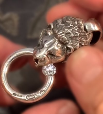 画像4: Lion With ZAZA Floating 6mm 1Ct  Moissanite O-Ring Pendant