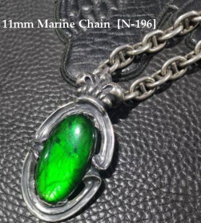 画像8: Flashing Fire Green Labradorite With Crown On Sculpted Oval Pendant