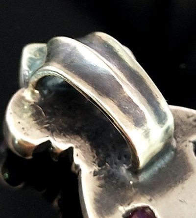 画像8: Flashing Fire Red Labradorite With Crown On Sculpted Oval Pendant