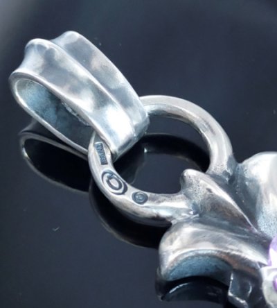 画像14: 49ct.Purple Kunzite With Grooved Short Cross Pendant