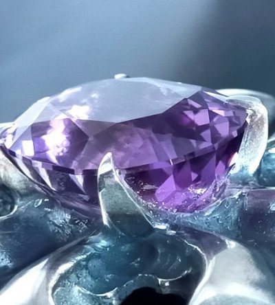 画像10: 49ct.Purple Kunzite With Grooved Short Cross Pendant