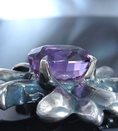 画像17: 49ct.Purple Kunzite With Grooved Short Cross Pendant