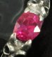 画像6: Pink Sapphire Devil Skull Triangle Wire Bangle 2Finger Ring