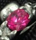 画像4: Pink Sapphire Devil Skull Triangle Wire Bangle 2Finger Ring