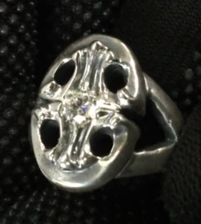 画像10: Diamond Old Sculpted Oval Ring