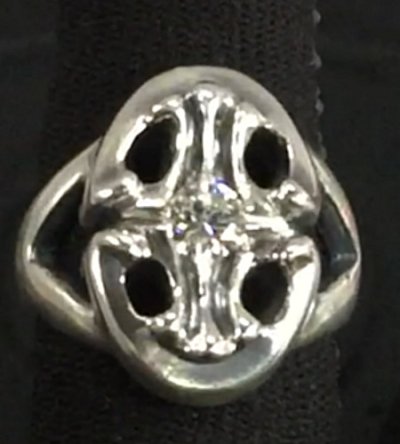 画像8: Diamond Old Sculpted Oval Ring