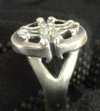 画像6: Diamond Old Sculpted Oval Ring