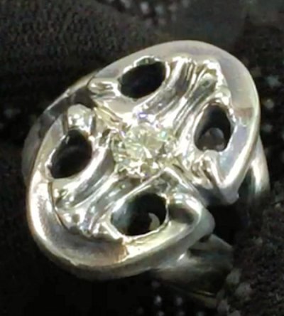 画像5: Diamond Old Sculpted Oval Ring
