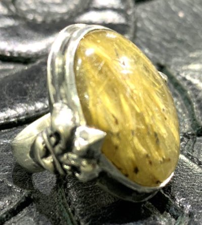 画像3: Golden Rutilelated Yellow Quartz Zaza Ring