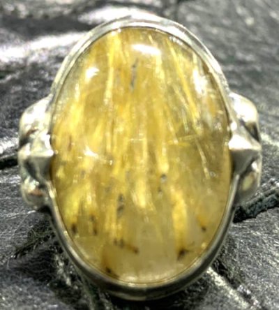 画像2: Golden Rutilelated Yellow Quartz Zaza Ring