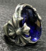 Facet Cut Blue Sapphire Zaza Ring
