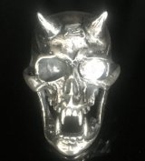 Zaza Large Devil Skull  With Diamond Eye Ring