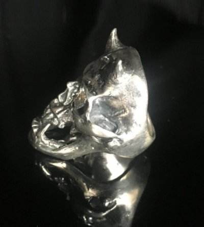 画像5: Zaza Large Devil Skull  With Diamond Eye Ring