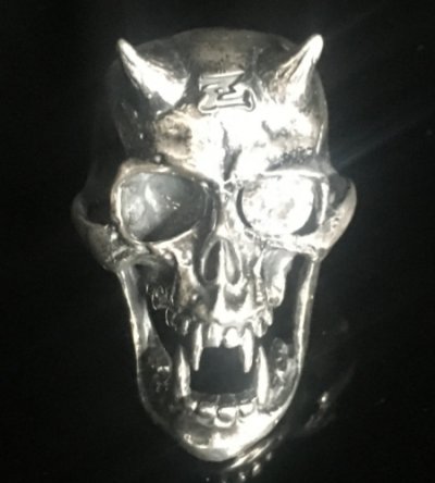 画像8: Zaza Large Devil Skull  With Diamond Eye Ring