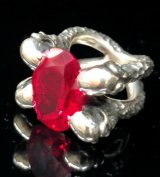Ruby Chiseled Infinity Ring