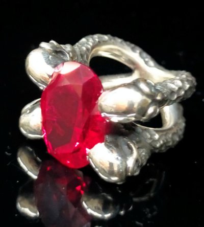 画像1: Ruby Chiseled Infinity Ring