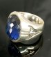 画像4: Facet Cut Blue Sapphire Signet Zaza Ring