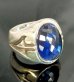 画像3: Facet Cut Blue Sapphire Signet Zaza Ring